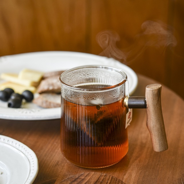 クルミの木 耐熱ガラス 茶こしセット