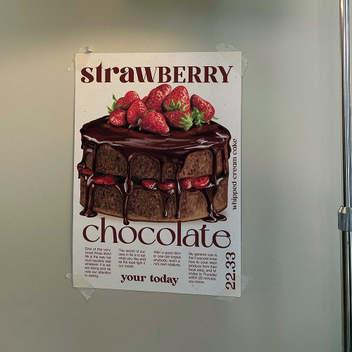 ストロベリーチョコレートケーキポスター