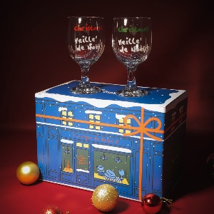 [クリスマスプレゼントセット] ノエル ワイングラス 2個セット